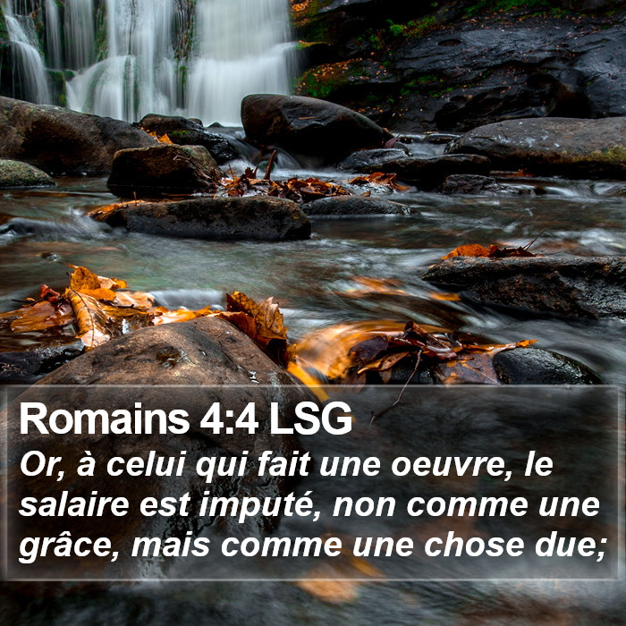 Romains 4:4 LSG Bible Study