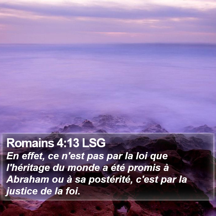 Romains 4:13 LSG Bible Study