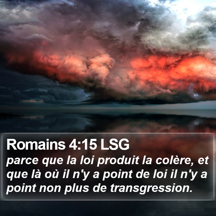 Romains 4:15 LSG Bible Study