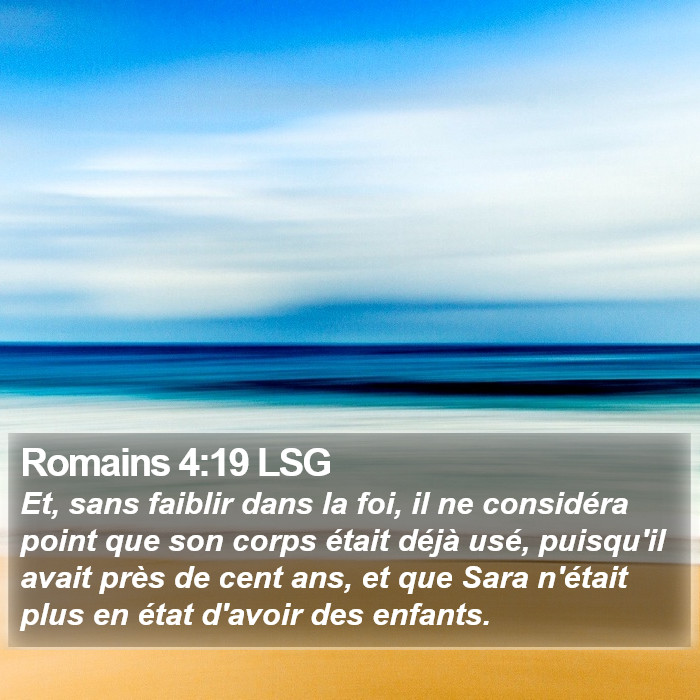 Romains 4:19 LSG Bible Study