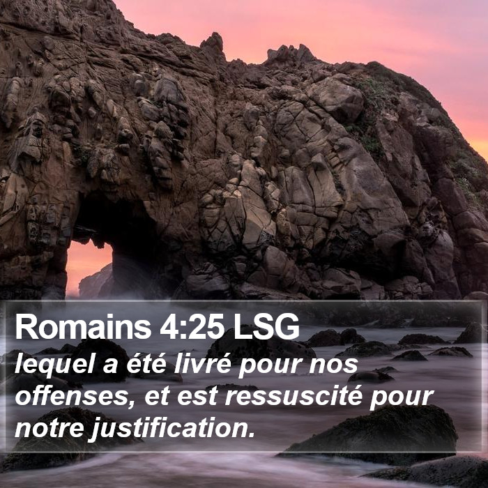 Romains 4:25 LSG Bible Study