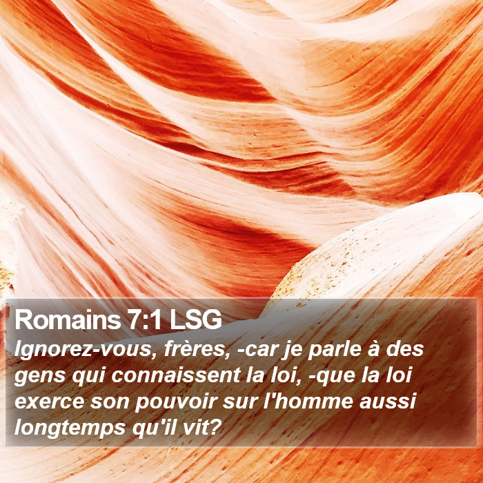 Romains 7:1 LSG Bible Study