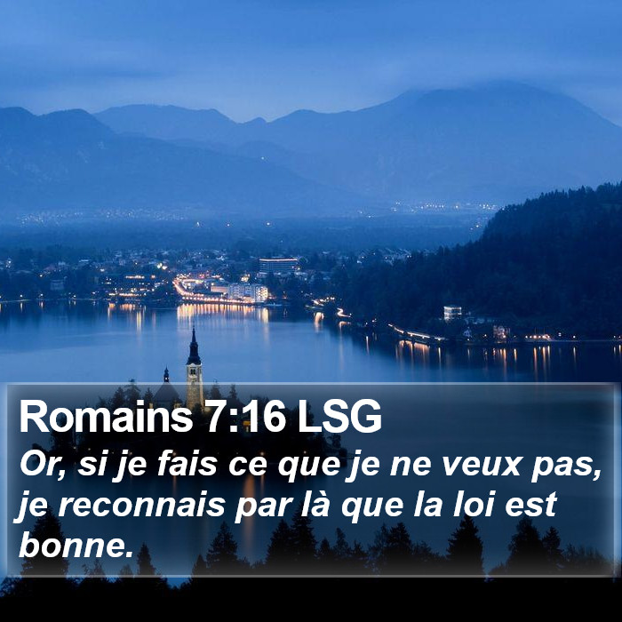 Romains 7:16 LSG Bible Study