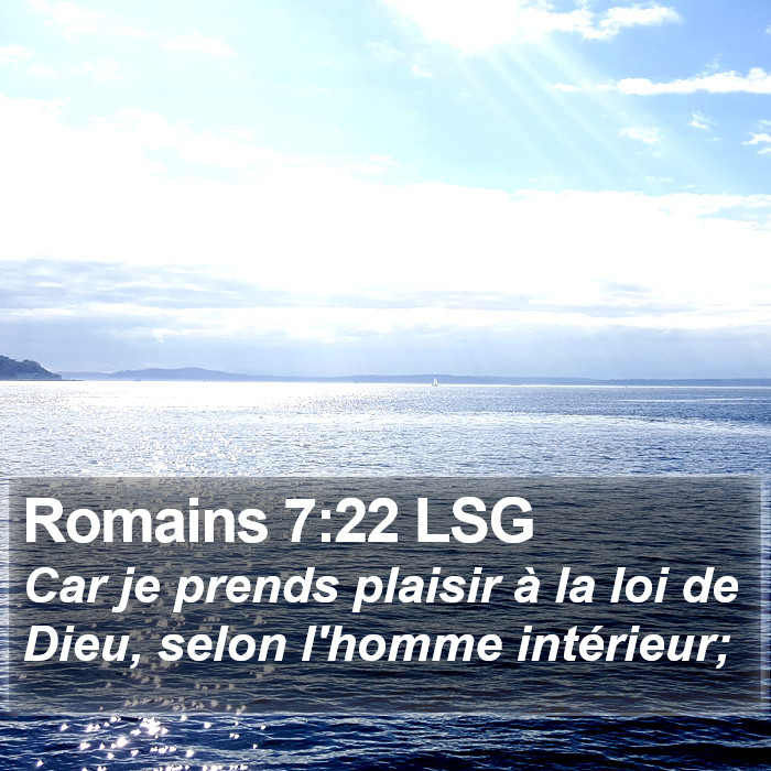 Romains 7:22 LSG Bible Study