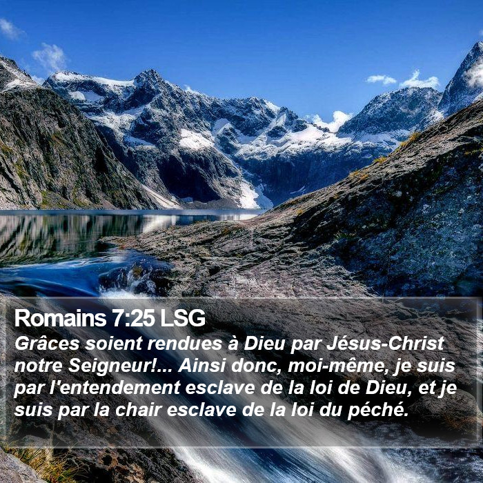 Romains 7:25 LSG Bible Study