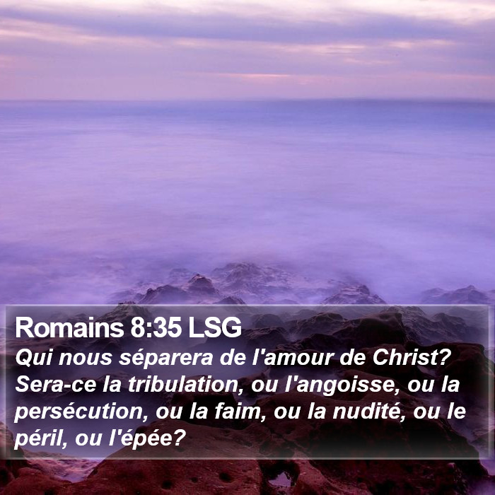 Romains 8:35 LSG Bible Study
