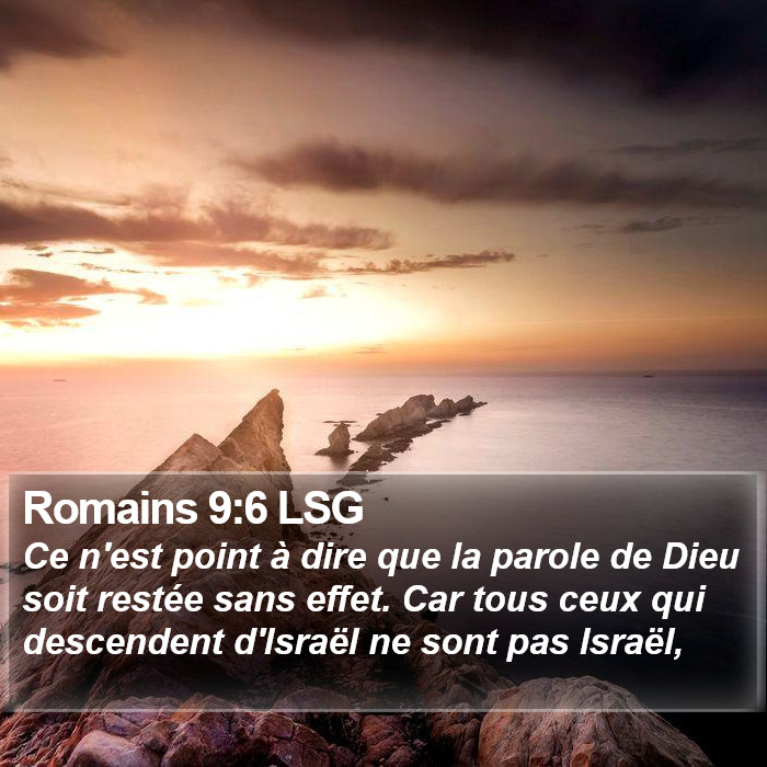 Romains 9:6 LSG Bible Study