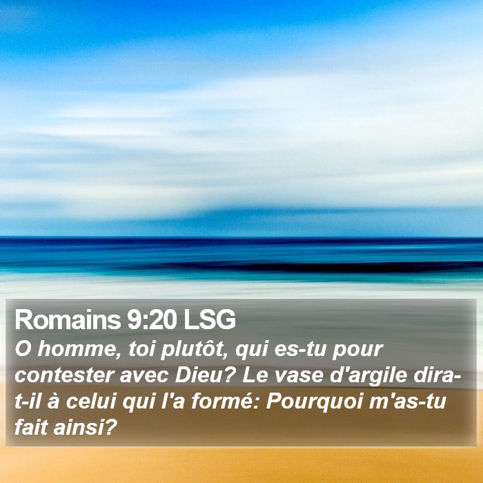 Romains 9:20 LSG Bible Study