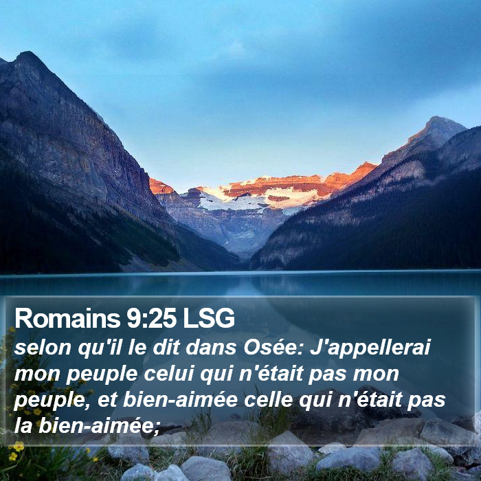 Romains 9:25 LSG Bible Study