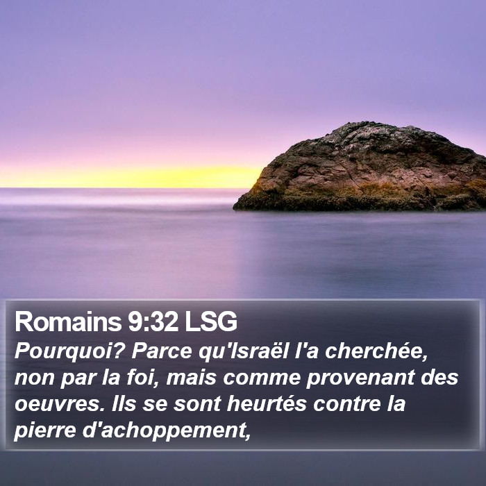 Romains 9:32 LSG Bible Study