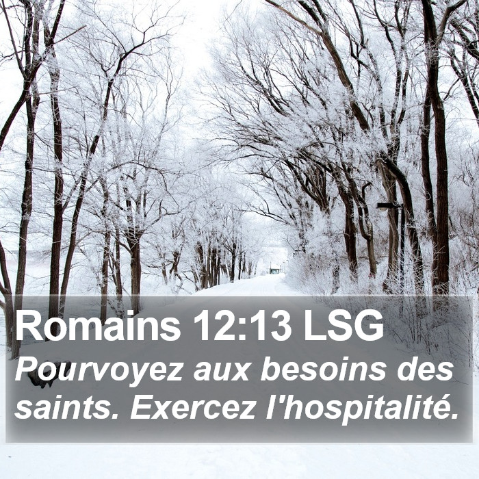 Romains 12:13 LSG Bible Study