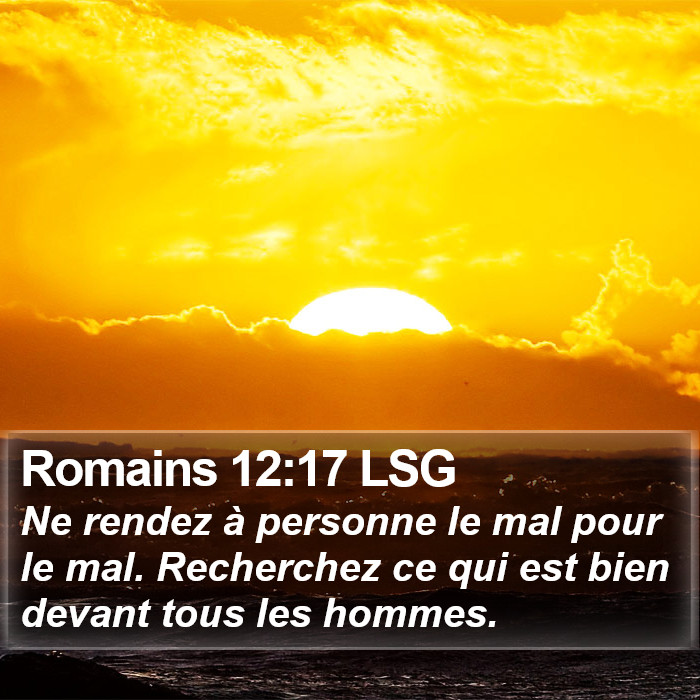 Romains 12:17 LSG Bible Study