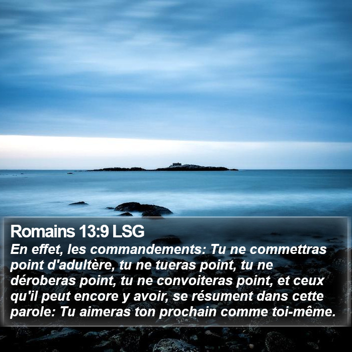 Romains 13:9 LSG Bible Study