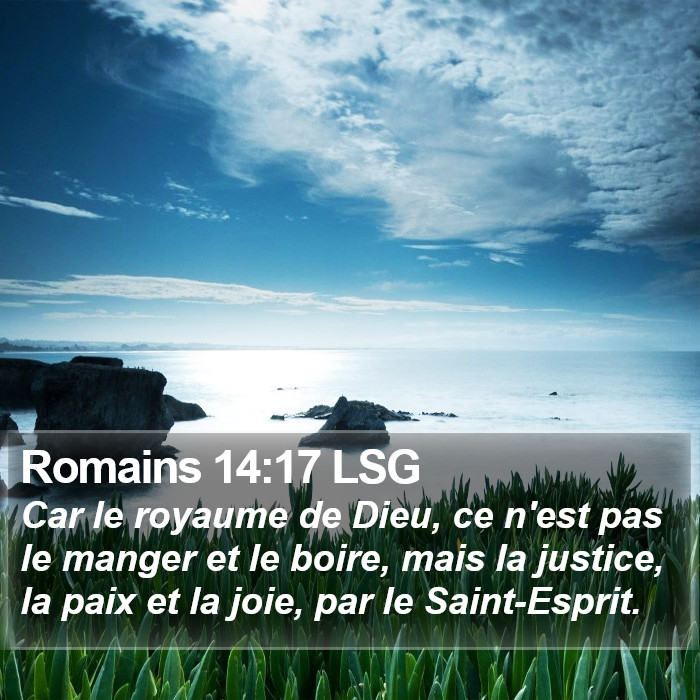 Romains 14:17 LSG Bible Study