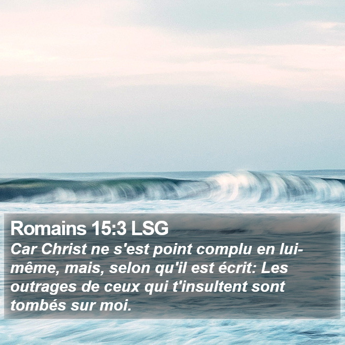 Romains 15:3 LSG Bible Study