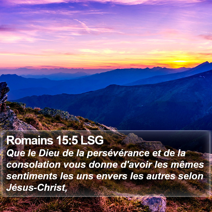 Romains 15:5 LSG Bible Study