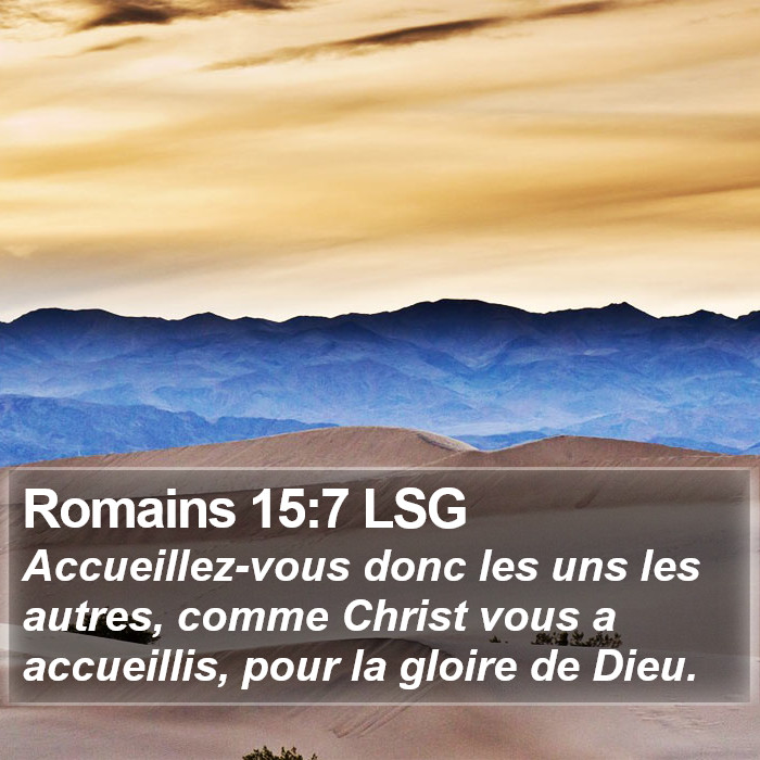 Romains 15:7 LSG Bible Study