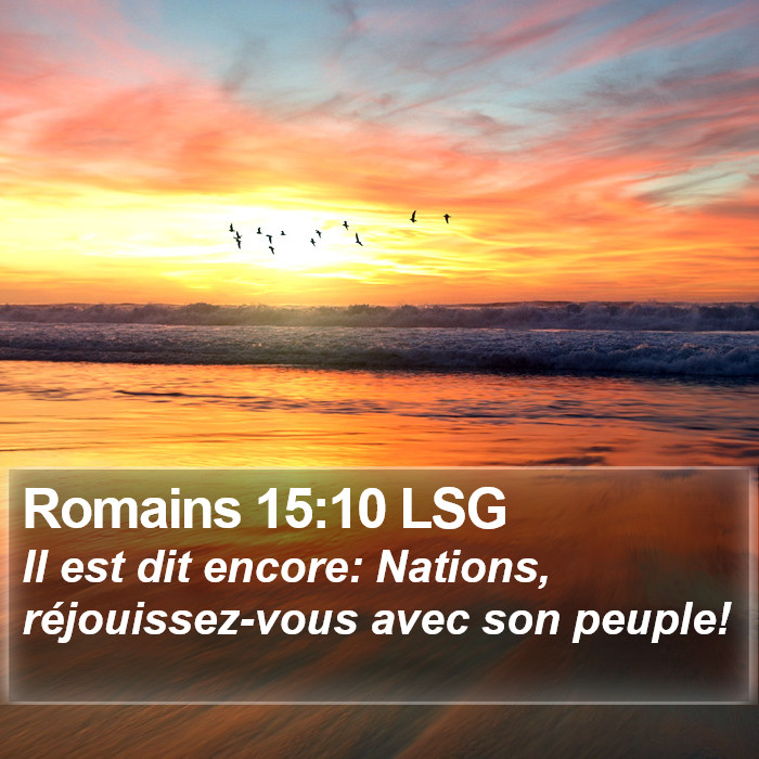 Romains 15:10 LSG Bible Study