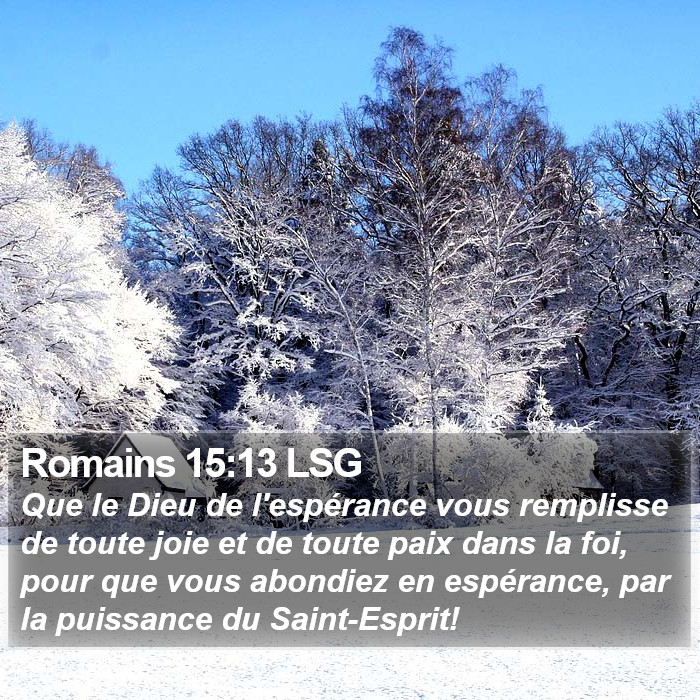 Romains 15:13 LSG Bible Study