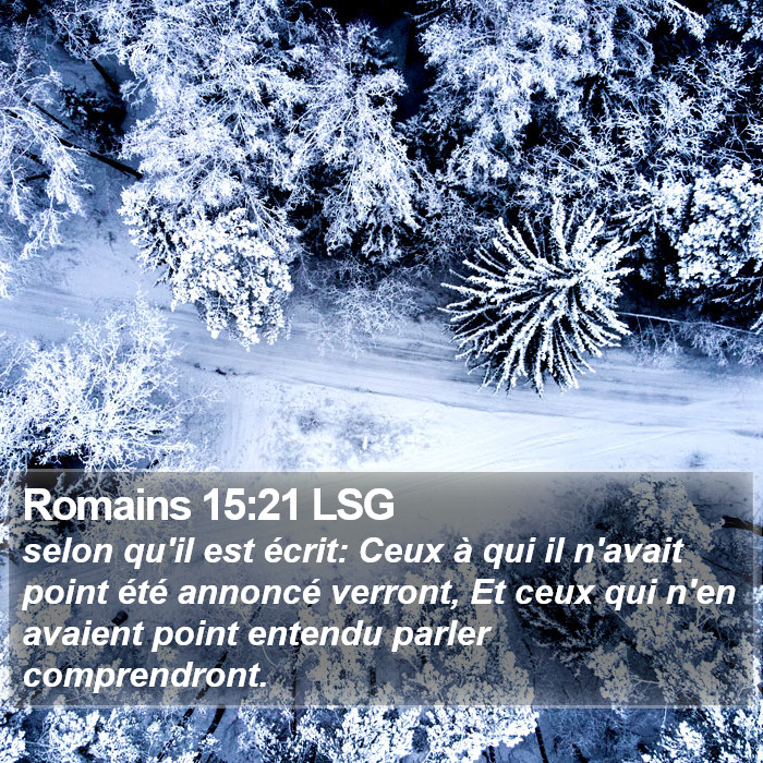 Romains 15:21 LSG Bible Study