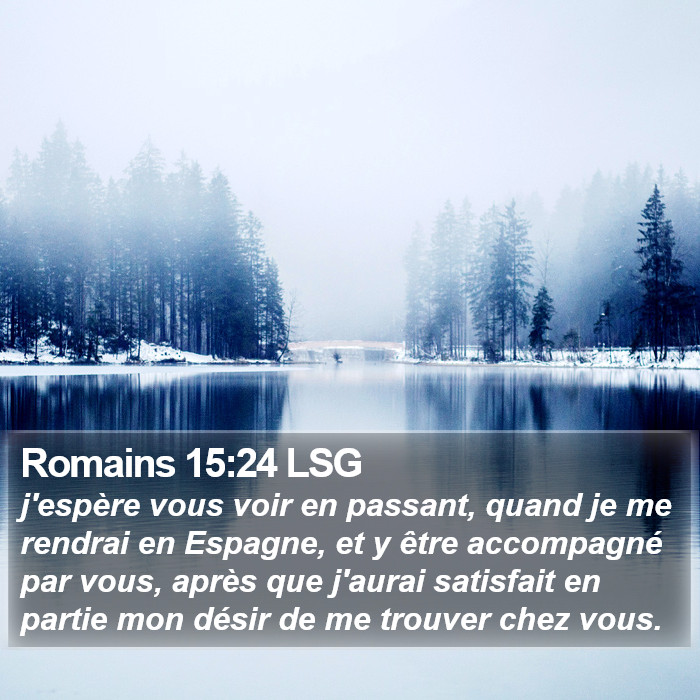 Romains 15:24 LSG Bible Study