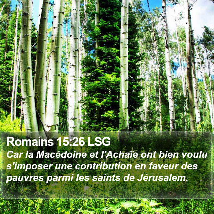 Romains 15:26 LSG Bible Study