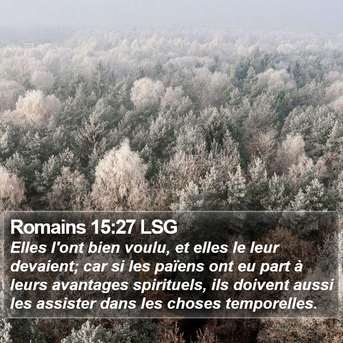 Romains 15:27 LSG Bible Study