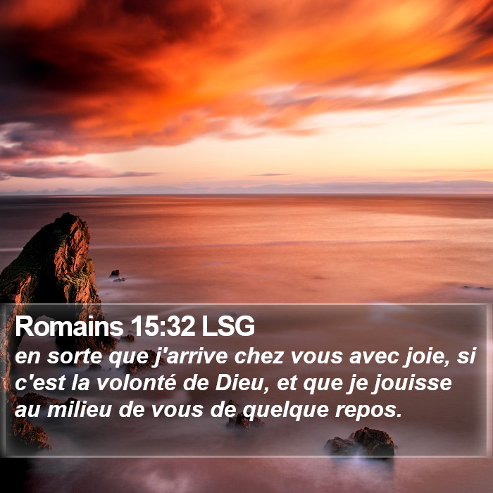 Romains 15:32 LSG Bible Study