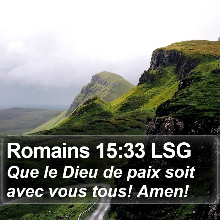 Romains 15:33 LSG Bible Study