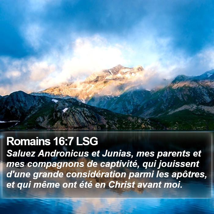 Romains 16:7 LSG Bible Study