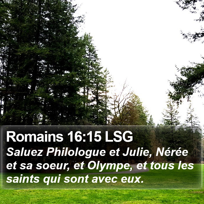 Romains 16:15 LSG Bible Study