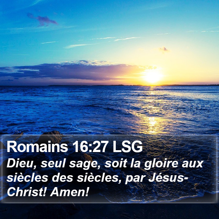 Romains 16:27 LSG Bible Study