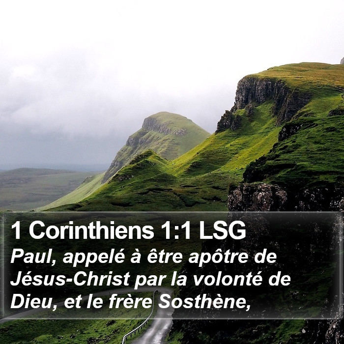 1 Corinthiens 1:1 LSG Bible Study