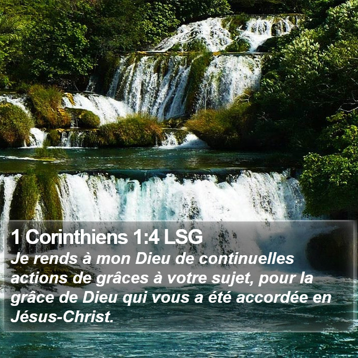 1 Corinthiens 1:4 LSG Bible Study