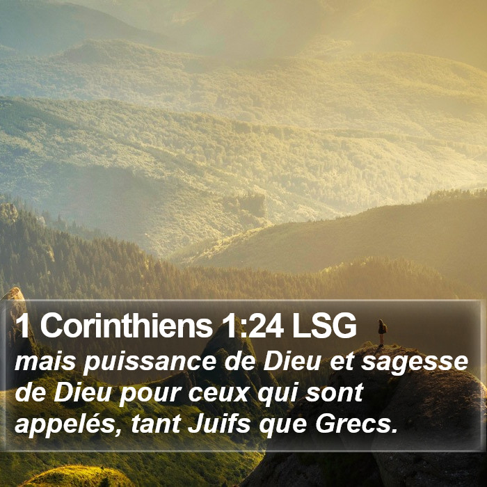 1 Corinthiens 1:24 LSG Bible Study