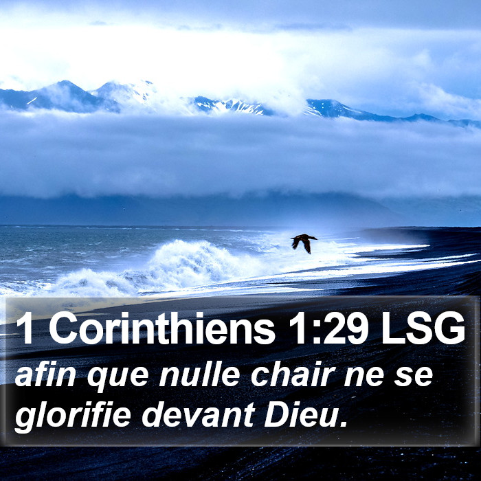 1 Corinthiens 1:29 LSG Bible Study