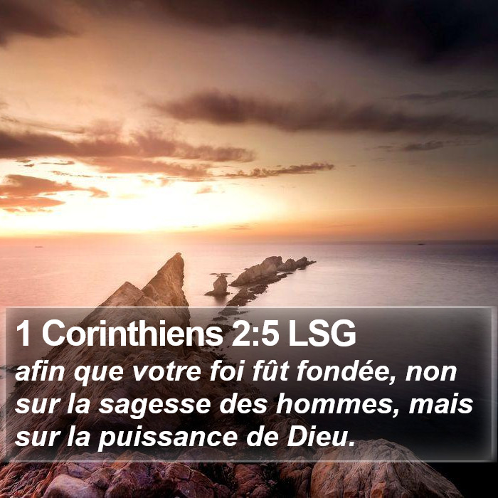 1 Corinthiens 2:5 LSG Bible Study