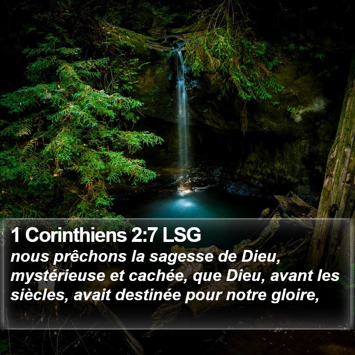 1 Corinthiens 2:7 LSG Bible Study