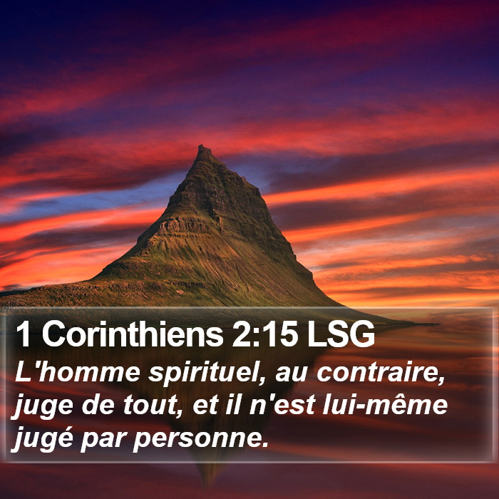 1 Corinthiens 2:15 LSG Bible Study