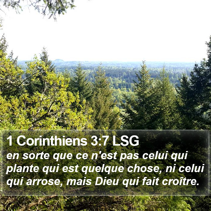 1 Corinthiens 3:7 LSG Bible Study