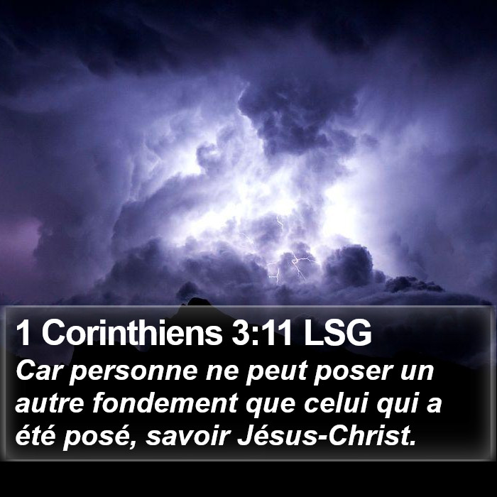 1 Corinthiens 3:11 LSG Bible Study
