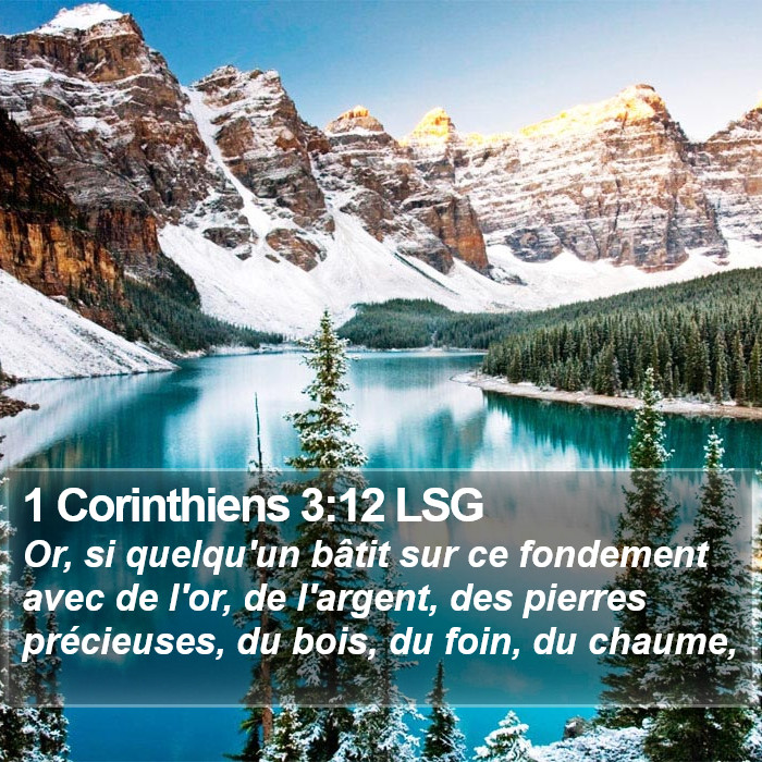 1 Corinthiens 3:12 LSG Bible Study