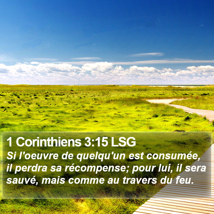 1 Corinthiens 3:15 LSG Bible Study
