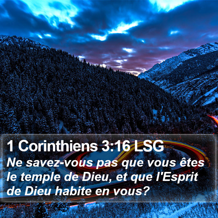 1 Corinthiens 3:16 LSG Bible Study