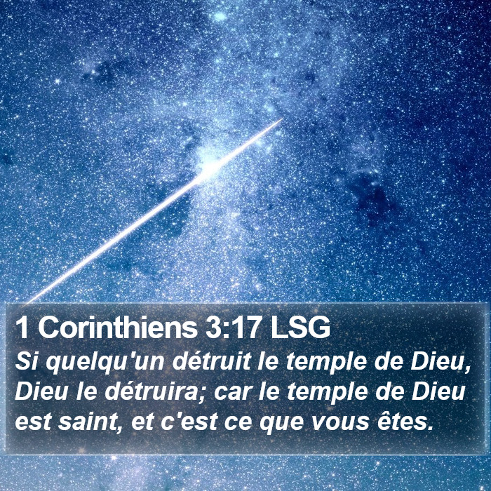 1 Corinthiens 3:17 LSG Bible Study