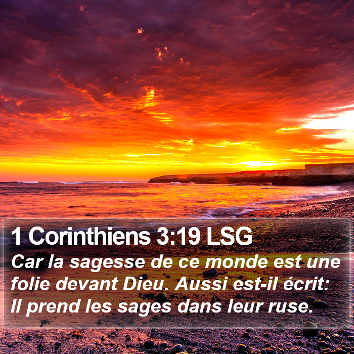 1 Corinthiens 3:19 LSG Bible Study