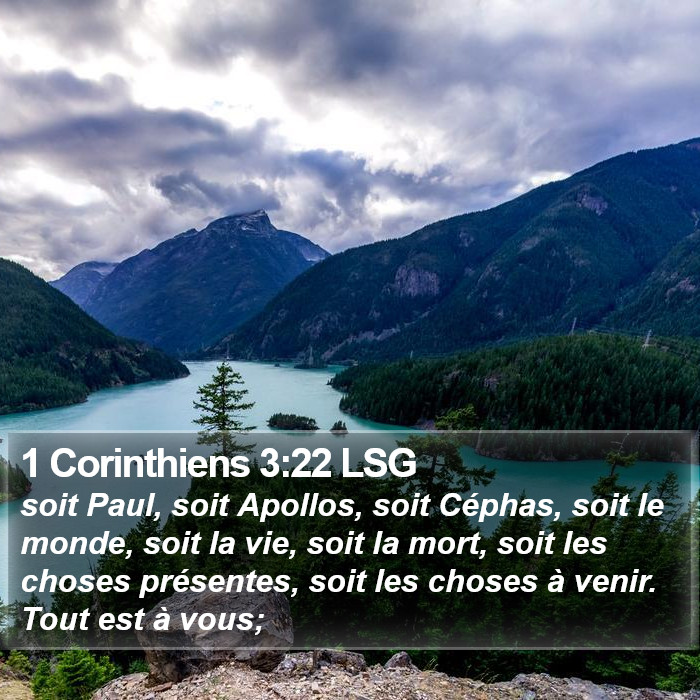 1 Corinthiens 3:22 LSG Bible Study