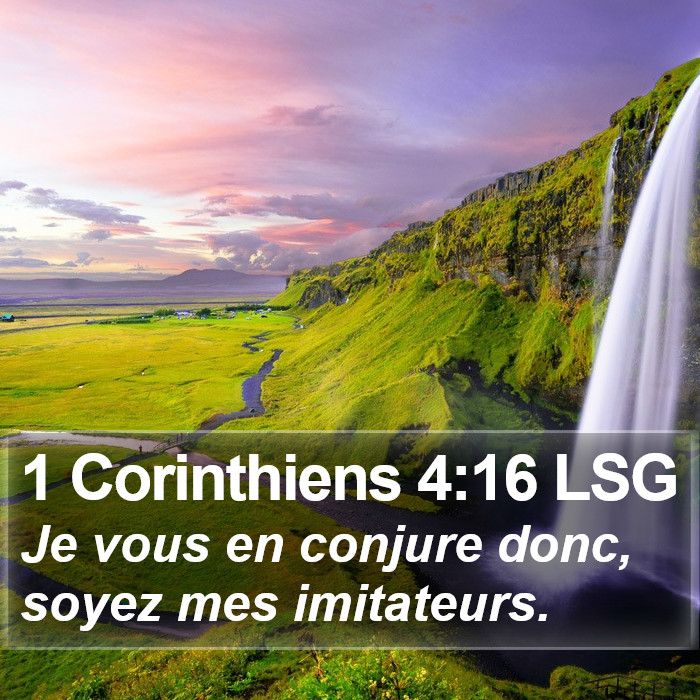 1 Corinthiens 4:16 LSG Bible Study