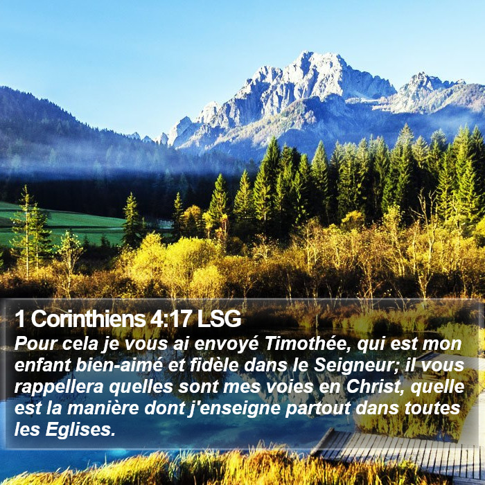 1 Corinthiens 4:17 LSG Bible Study