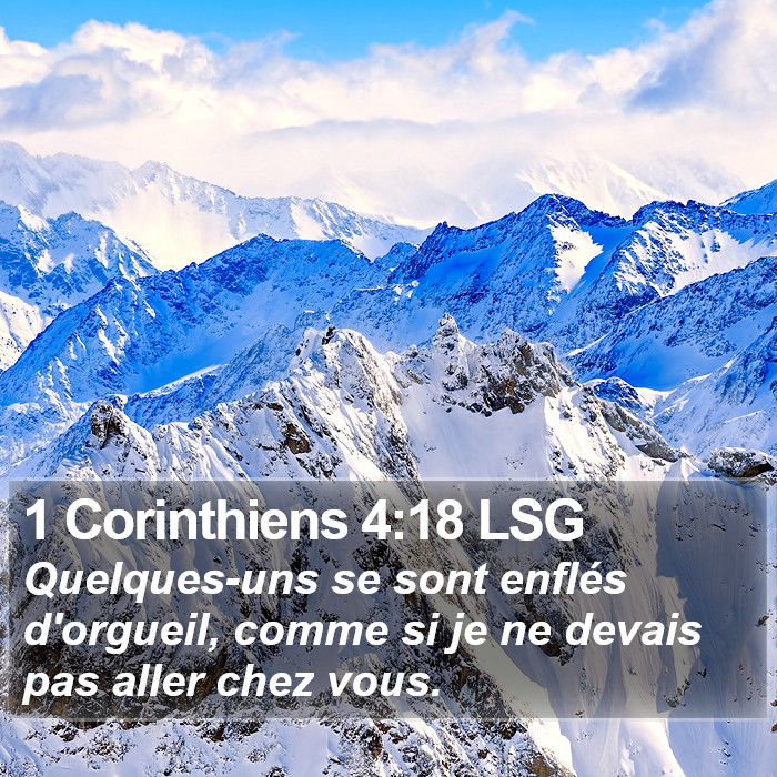 1 Corinthiens 4:18 LSG Bible Study